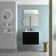 Meuble Salle De Bain Biba 700 2 Tiroirs Black Velvet 698 X 540 X 450 Mm - SALGAR 113831 