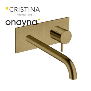 Lavabo mural triverde avec plaque bec 225 cm vx bronze mat - CRISTINA ONDYNA TV25893 