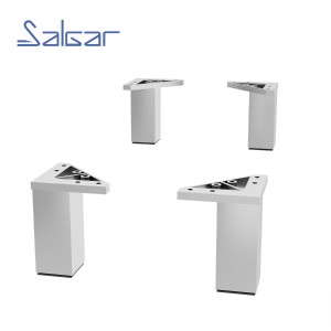 Ensemble de 4 pieds 100 mm CHROME - SALGAR 83819