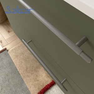 Poignée meuble de salle de bain Quilt Anodisé Mat - SALGAR 113508