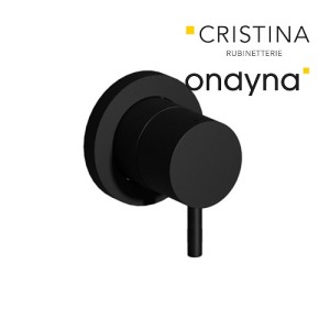 Inverseur triverde encastre complet 2 sorties black mat - CRISTINA ONDYNA TV68313 