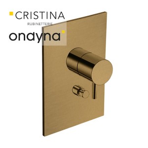 Façade mitigeur douche triverde 2 sorties vx bronze mat - CRISTINA ONDYNA TV68993 