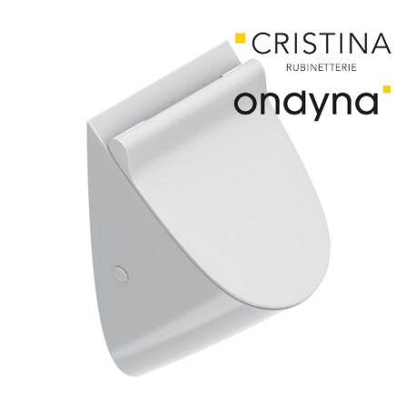 Petit urinoir tonalita ceramique blanc avec abattant - CRISTINA ONDYNA URHZ3254 
