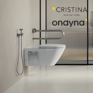 WC confort pmr 70x36 céramique blanc brillant - CRISTINA ONDYNA WCCT703601 