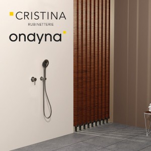 Pack mitigeur douche encastre tige 6 cm pmr chrome noir bros - CRISTINA ONDYNA XTV63775 