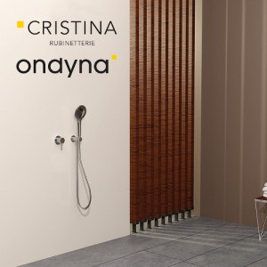 Pack mitigeur douche encastre tige 6 cm pmr metal brosse - CRISTINA ONDYNA XTV63777 