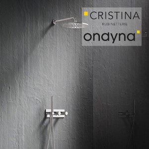 Pack facade douche thermostatique 3 sorties  - CRISTINA ONDYNA XTV70251S 