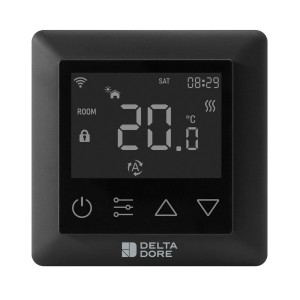 Thermostat de chauffage électrique intelligent Tybox Zigbee Noir - Delta Dore 6151060