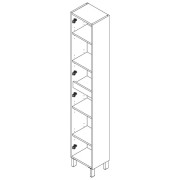 Colonne 2 portes INFINITY Chêne Africain - SALGAR 106308