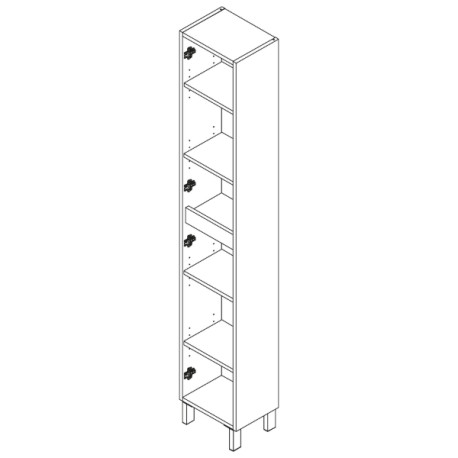 Colonne 2 portes INFINITY White Satin - SALGAR 112581