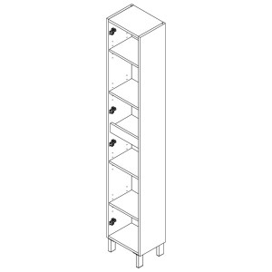 Colonne 2 portes INFINITY White Satin - SALGAR 112581