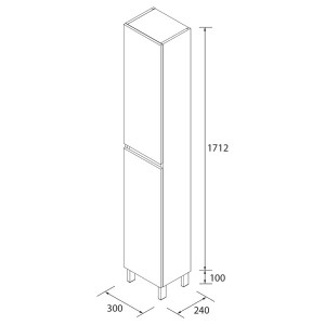 Colonne 2 portes INFINITY White Satin - SALGAR 112581