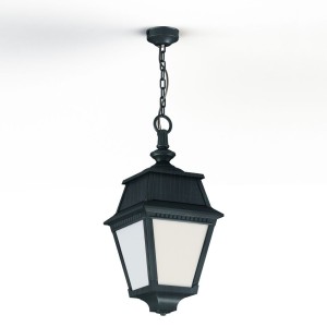 Suspension Avenue 2 N°1 LED opale Vert de gris 008 - PRADIER 102103008 