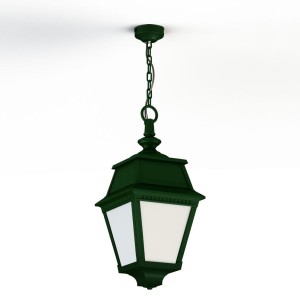 Suspension Avenue 2 N°1 LED opale Vert Anglais 019 - PRADIER 102103019 