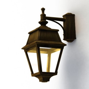 Applique Avenue 2 N°4 LED clair Patiné doré 009 - PRADIER 102111009 