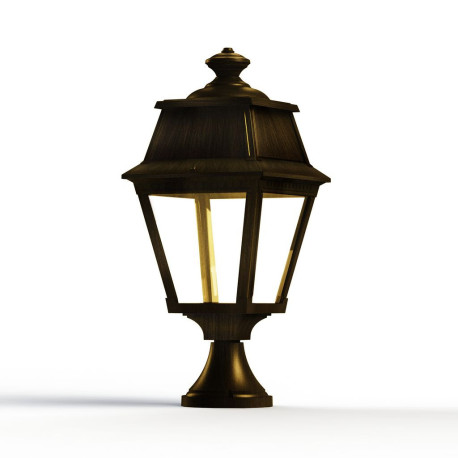 Borne Avenue 2 N°5 LED clair Patiné doré 009 - PRADIER 102114009 