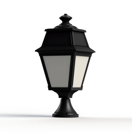 Borne Avenue 2 N°5 LED opale Noir foncé 000 - PRADIER 102115000 