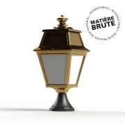 Borne Avenue 2 N°5 LED Laiton brut 072 Diffuseur opale - PRADIER 102115072 