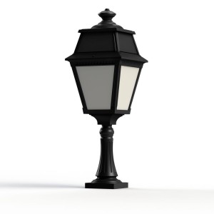 Borne Avenue 2 N°6 LED opale Noir foncé 000 - PRADIER 102118000 