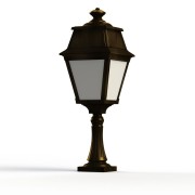 Borne Avenue 2 N°6 LED opale Patiné doré 009 - PRADIER 102118009 