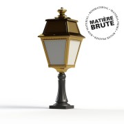 Borne Avenue 2 N°6 LED Laiton brut 072 Diffuseur opale - PRADIER 102118072 