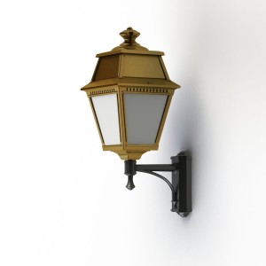 Applique Avenue 2 N°7 LED opale Laiton vernis teinté 070 - PRADIER 102121070 