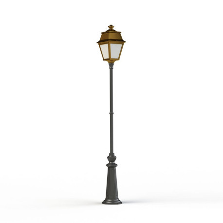 Lampadaire Avenue 2 N°9 LED opale Laiton vernis teinté 070 - PRADIER 102127070 