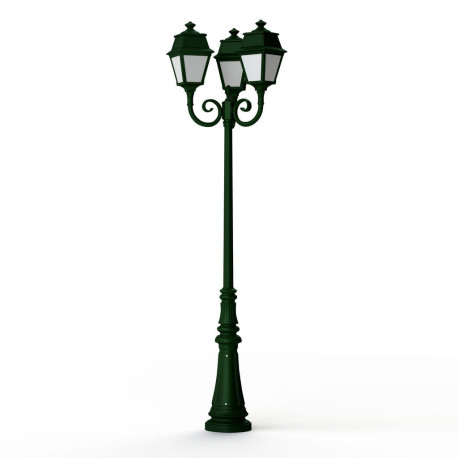 Lampadaire Avenue 2 N°11 LED opale Vert Anglais 019 - PRADIER 102130019 