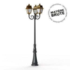 Lampadaire Avenue 2 N°11 LED Laiton brut 072 Diffuseur opale - PRADIER 102130072 