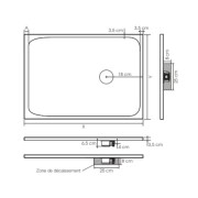 Receveur extra-plat 120X70 Kinesurf Nova Terracotta mat - KINEDO RD1236TM
