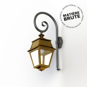 Applique Avenue 2 N°2 E27 Laiton brut 072 - PRADIER 102004072 