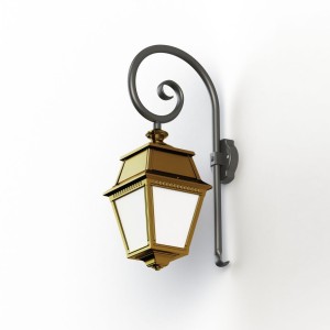 Applique Avenue 2 N°2 LED opale Laiton vernis teinté 070 - PRADIER 102106070 