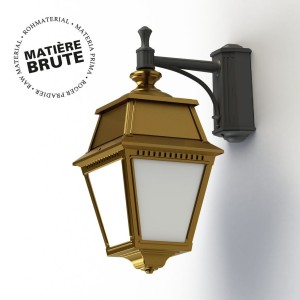 Applique Avenue 2 N°4 LED Laiton brut 072 Diffuseur opale - PRADIER 102112072 