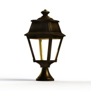 Borne Avenue 2 N°5 LED clair Patiné doré 009 - PRADIER 102114009 