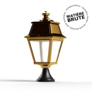 Borne Avenue 2 N°5 LED Laiton brut 072 Diffuseur clair - PRADIER 102114072 