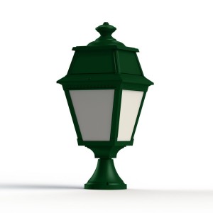 Borne Avenue 2 N°5 LED opale Vert sapin 067 - PRADIER 102115067 