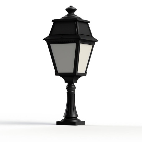 Borne Avenue 2 N°6 LED opale Noir foncé 000 - PRADIER 102118000 