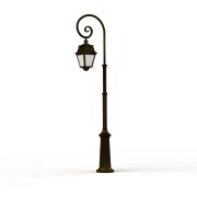Lampadaire Avenue 2 N°8 LED opale Patiné doré 009 - PRADIER 102124009 