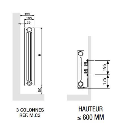 Radiateur chauffage central ACOVA - VUELTA HORIZONTAL 1523W M6C3-25-060