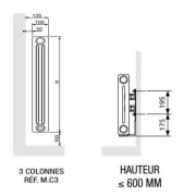 Radiateur chauffage central ACOVA - VUELTA HORIZONTAL 1523W M6C3-25-060