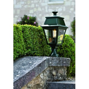 Borne Avenue 2 N°5 LED opale Vert de gris 008 - PRADIER 102115008 