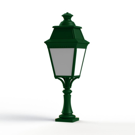 Borne Avenue 3 N°5 LED Warm Vert 067 Diffuseur opale - PRADIER 103120067 