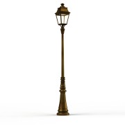 Lampadaire Avenue 3 N°7 LED Warm Patine dorée 009 Diffuseur clair - PRADIER 103128009 