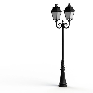 Lampadaire Avenue 3 N°8 LED Warm Noir 000 Diffuseur opale - PRADIER 103135000 