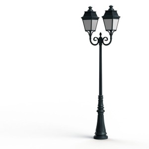 Lampadaire Avenue 3 N°8 LED Warm Patine vert de gris 008 Diffuseur opale - PRADIER 103135008 