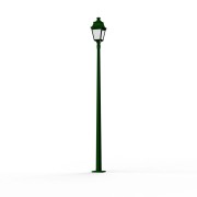 Lampadaire Avenue 3 N°11 LED Warm Vert 019 Diffuseur opale - PRADIER 103160019 