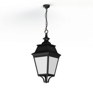 Suspension Avenue 3 N°1 LED Warm Noir 000 Diffuseur opale - PRADIER 103204000 
