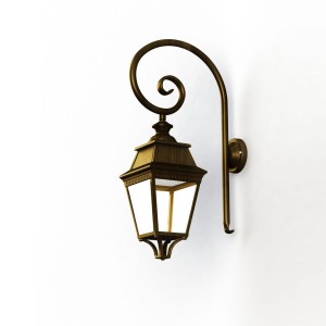 Applique Avenue 3 N°3 LED Warm Patine dorée 009 Diffuseur clair - PRADIER 103208009 