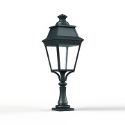 Borne Avenue 3 N°5 LED Warm Patine vert de gris 008 Diffuseur clair - PRADIER 103218008 