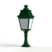 Borne Avenue 3 N°5 LED Warm Vert 067 Diffuseur opale - PRADIER 103220067 